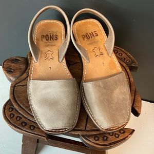 PONS leather wedge slider *see note about sizing